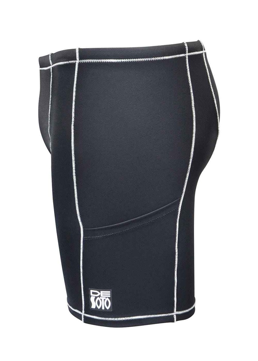 Hombres De Soto | Carrera Tri Short Bajo - Con 2 Bolsillos* Puntada En Blanco Y Negro